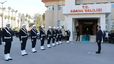 Adana Valisi Mustafa Yavuz resmi tören