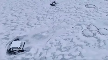 Buzla kaplı Çat Barajı, detaylı görünüm