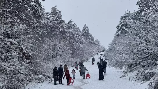 Kar yağışı sonrası Düzce ve Kocaeli'de açılan köy yolları