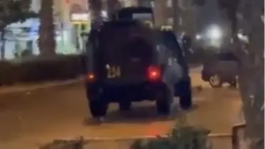 Silahlı saldırı sonrası iş hanı görüntüsü