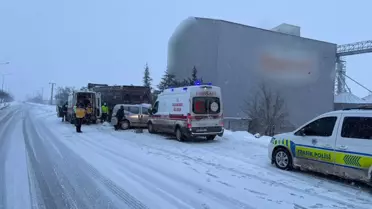 Kaza anındaki hafif ticari araç ve kamyon