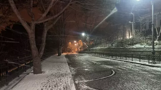 Karla kaplı İstanbul manzarası