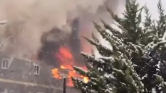 Yangın sonrası fabrikanın dış görünümü