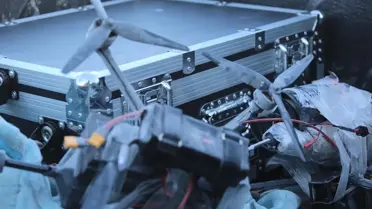 Tişrin Barajı'nda YPG’ye ait mühimmat depo görüntüsü