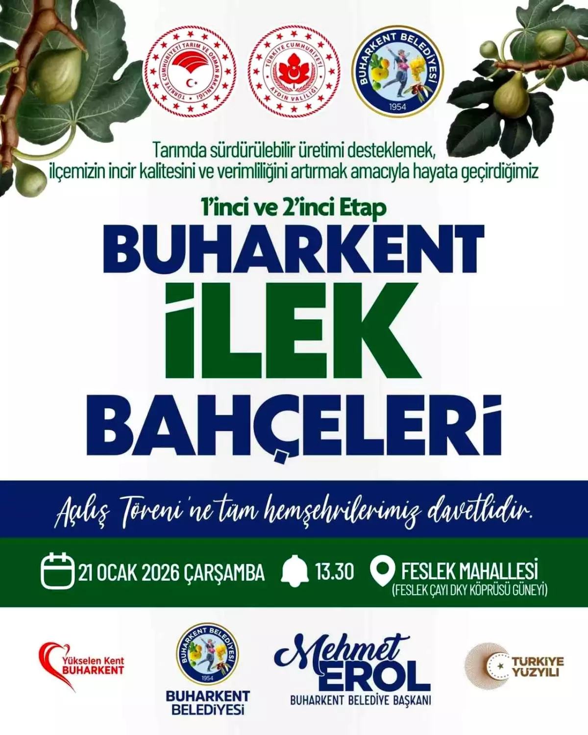 Buharkent’te İlek Bahçeleri Açılıyor: İncir Üreticileri İçin Sürdürülebilir Destek