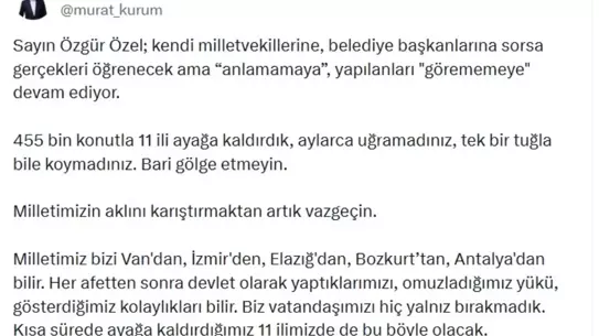 Bakan Kurum, depremzedelere yardım dağıtımı