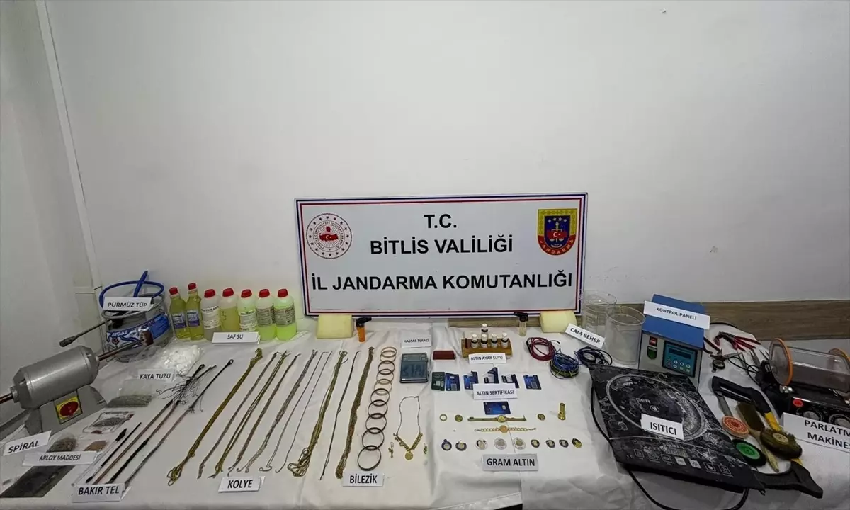 Bitlis’te Sahte Altın Üretim Ağı Çökertildi: 2 Şüpheli Tutuklandı