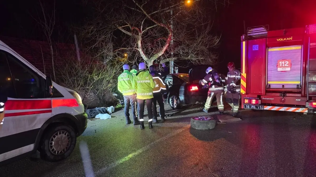 İnegöl'de Araç Ağaca Çarptı: 2 Ölü, 2 Yaralı