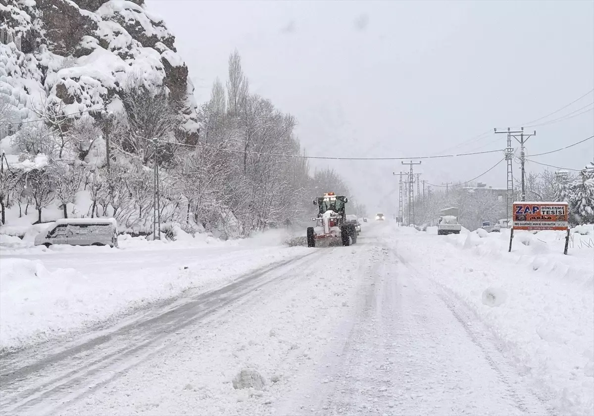 Hakkari'de Dağ Kayması Sonrası Yol Temizliği Başlatıldı