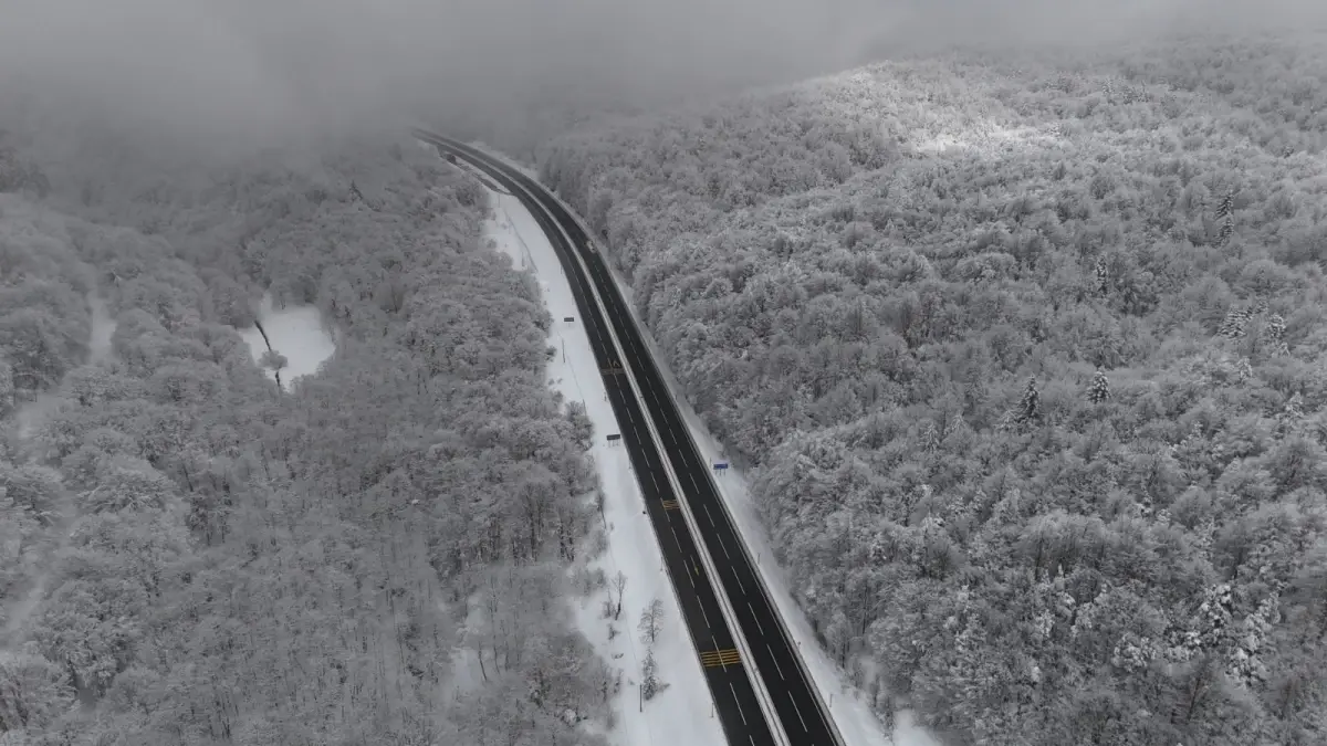 Bolu Dağı’nın Bembeyaz Ormanları Dronla Keşfedildi