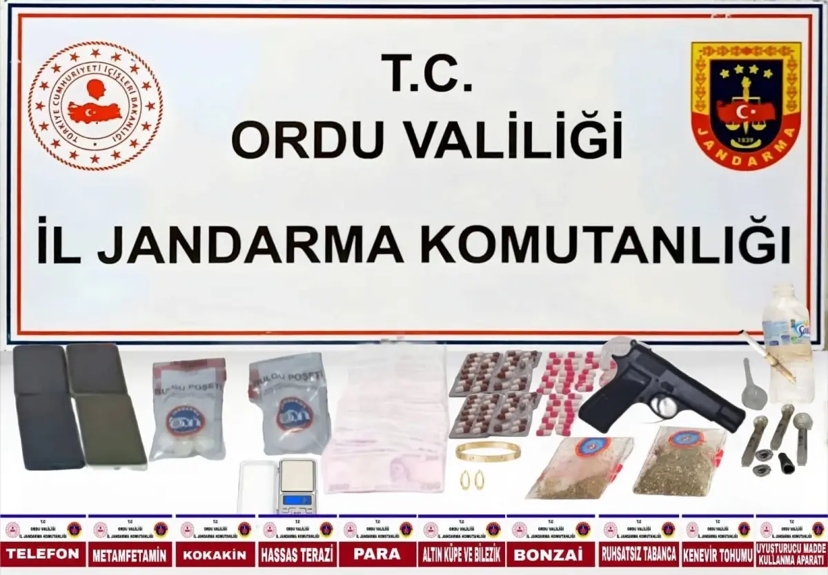Ordu ve Samsun'da Uyuşturucu Operasyonu: 6 Gözaltı, 1 Tutuklama