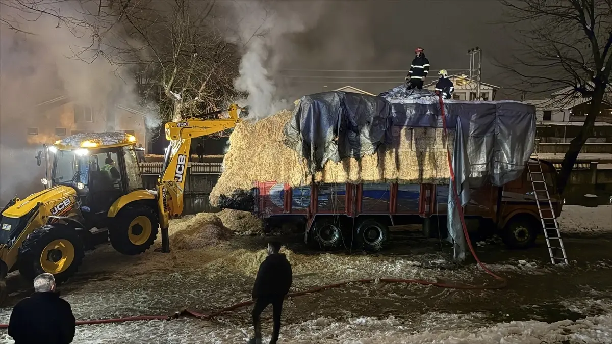 Hendek'te Park Halindeki Tırda Yangın: Sürücü Uyurken Kurtarıldı