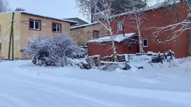 Erzurum ve çevresinde karla kaplı yollar