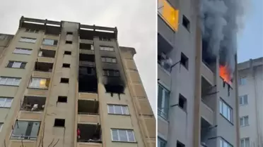 Yangın sonrası kurtarılan kişiler