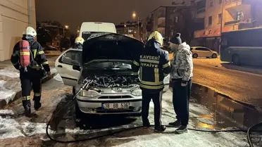 Yangın sonrası araç fotoğrafı