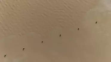 Karahıdır Göleti buzla kaplı manzara