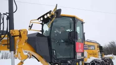 Tokat'ta karla mücadele ekiplerinin çalışması