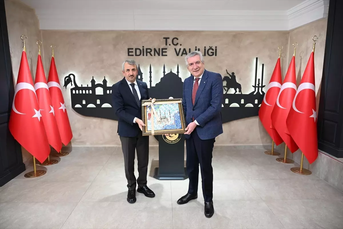 İSO Başkanı Erdal Bahçıvan, Edirne Valisi Yunus Sezer ile Projeleri Değerlendirdi