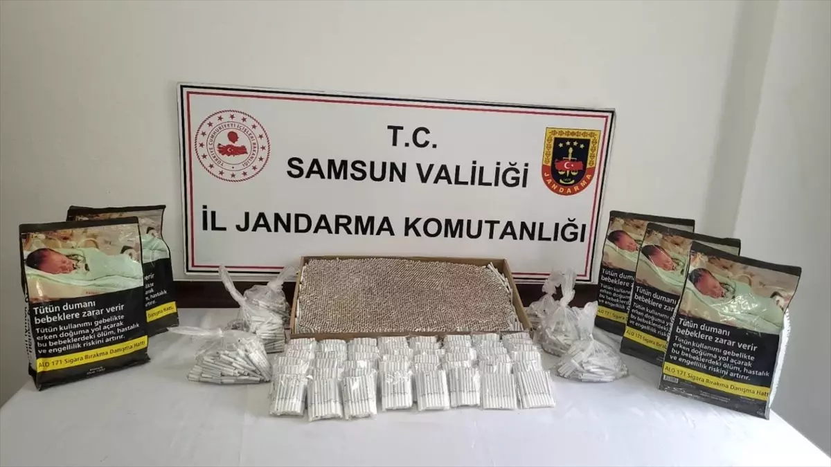 Ayvacık'ta Jandarma, Bandrolsüz Tütün ve 9 Bin Makaron Ele Geçirdi