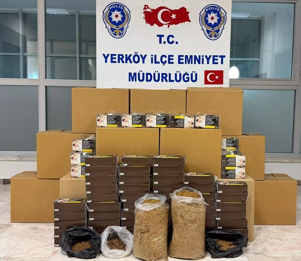 Yerköy’de 190 Bin Makaron ve 9 Kilo Kaçak Tütün Ele Geçirildi
