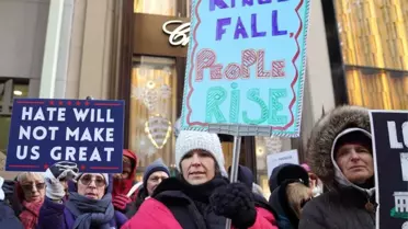 Trump protestosu kalabalık