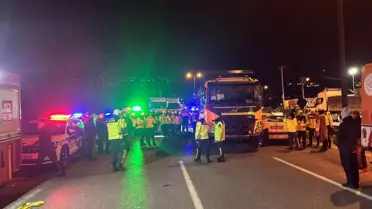 Anadolu Otoyolu kazası sonrası yol durumu