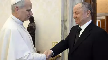 Barzani ve Papa Francis'in görüşmesinden fotoğraf