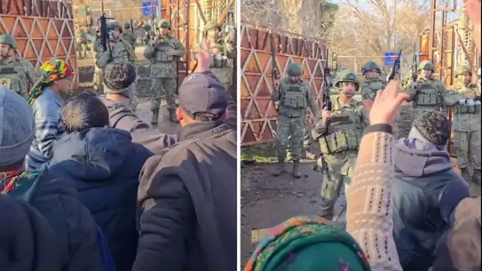 Sınırda DEM Partisi protestosu