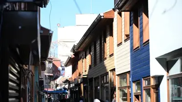 Kunduracılar Sokağı'nda yürütülen restorasyon çalışması