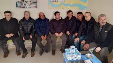 Toplantı sırasında Kaymakam Koç ve muhtarlar