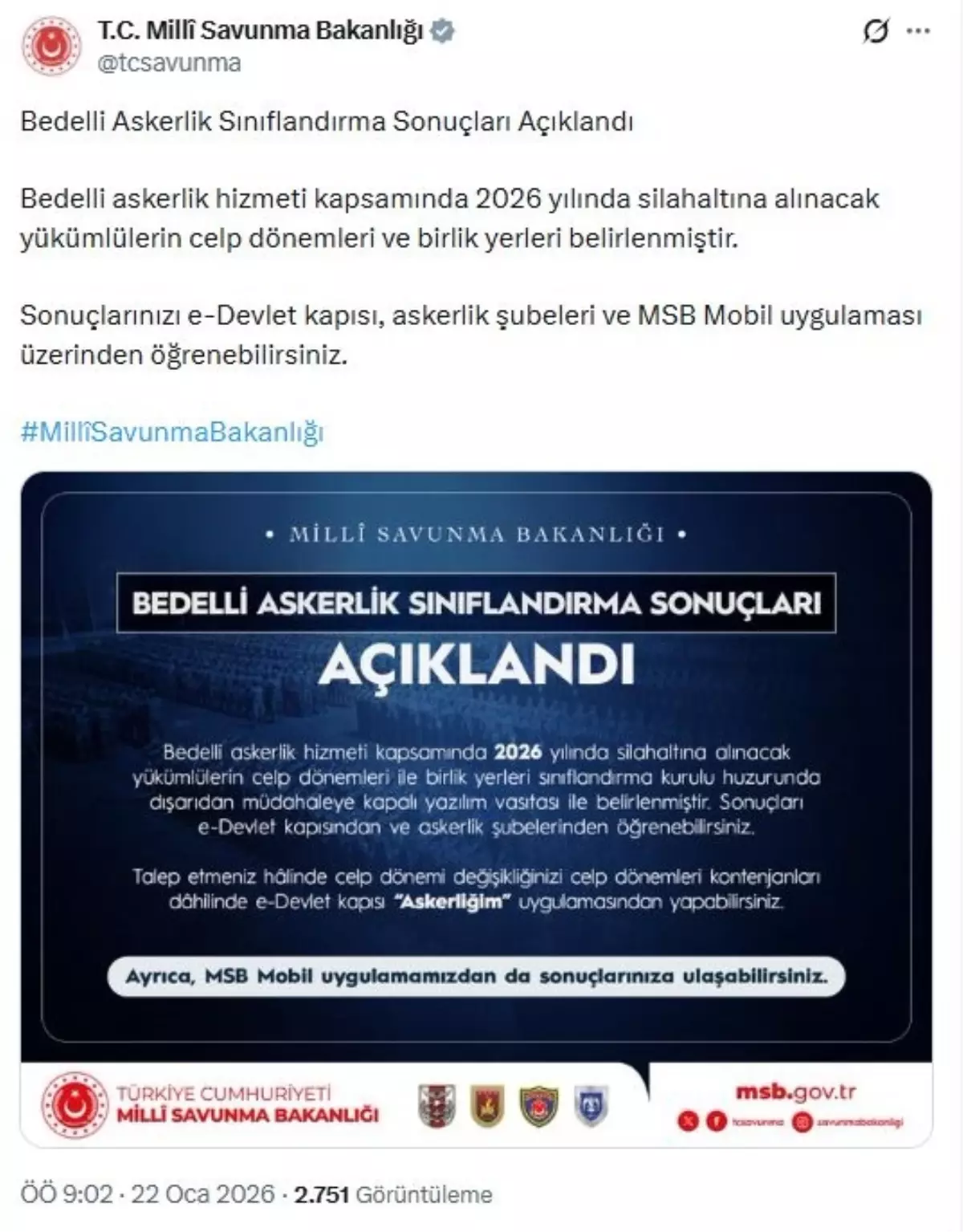 2026 Bedelli Askerlik Celp Dönemleri Resmi Olarak Açıklandı