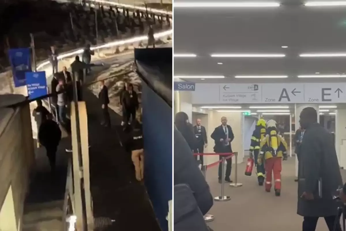 Davos'ta Dünya Ekonomik Forumu Yangın Alarmı Nedeniyle Geçici Tahliye Edildi