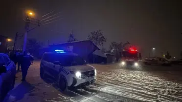 Yangın sonrası yanan evin görüntüsü