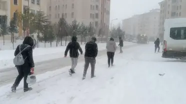 Kar yağışı sonrası Gaziantep sokakları