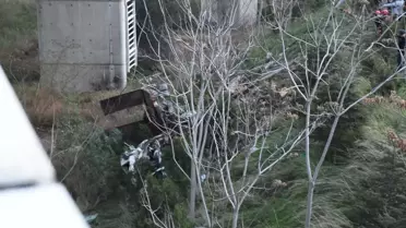 Kaza anındaki TIR ve kamyonet