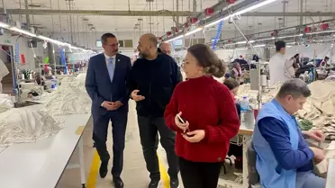 Pınarhisar tekstil fabrikasından bir görüntü