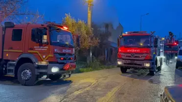 Yangın sonrası atölye görüntüsü