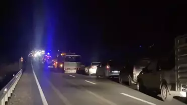 Kaza sonrası araçların hasarlı hali