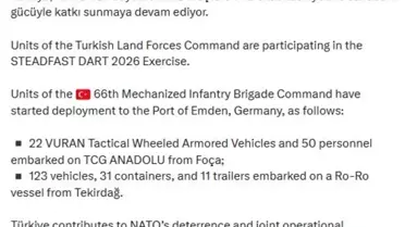 Steadfast Dart 2026 tatbikatı için gönderilen zırhlı araçlar