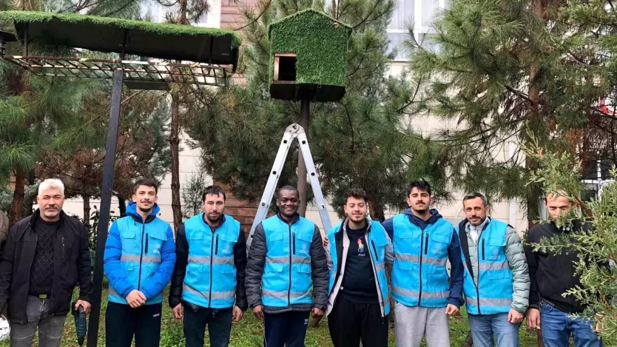 Öğrenciler Soğuk Günlerde Kuşlar İçin Sıcak Evler İnşa Etti