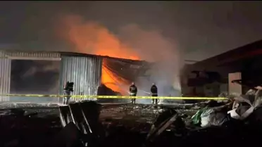 Yangın sonrası fabrikadan görüntüler