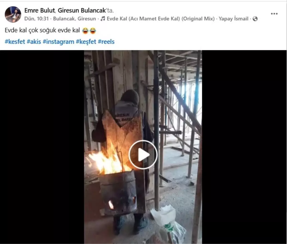 Emre Bulut’un Soğukta Çalışan Taşınabilir Teneke Sobası