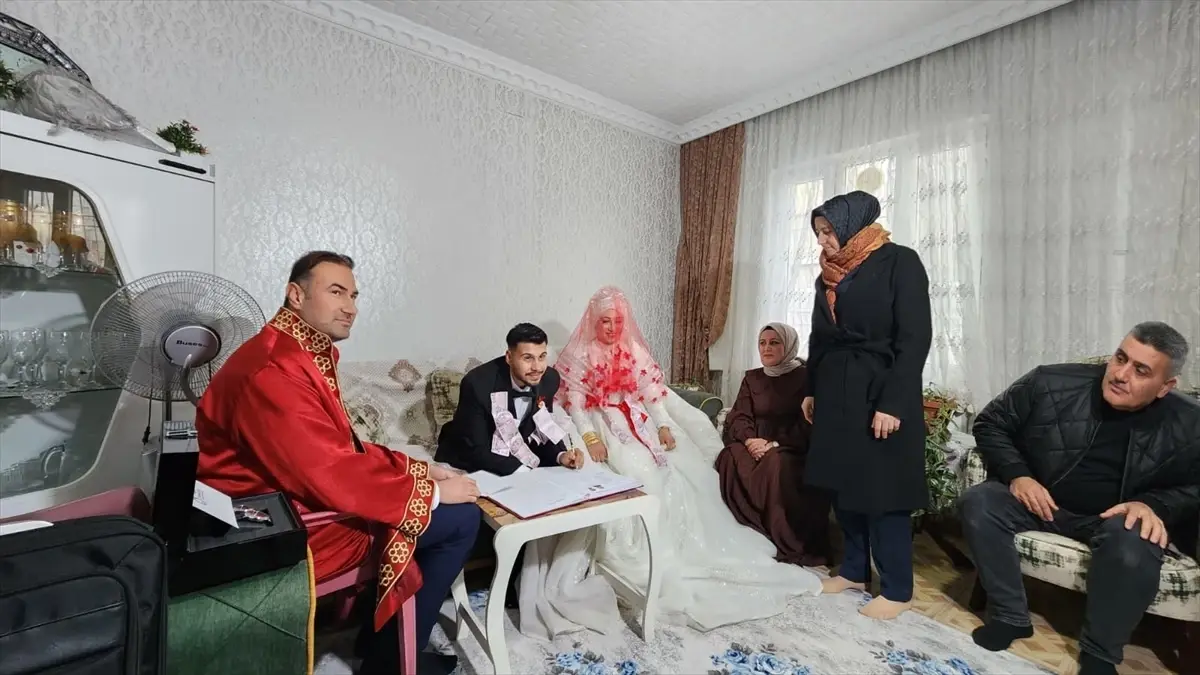 Kar Yağışı Sebebiyle Gaziantep’te Evde Nikah Şansı