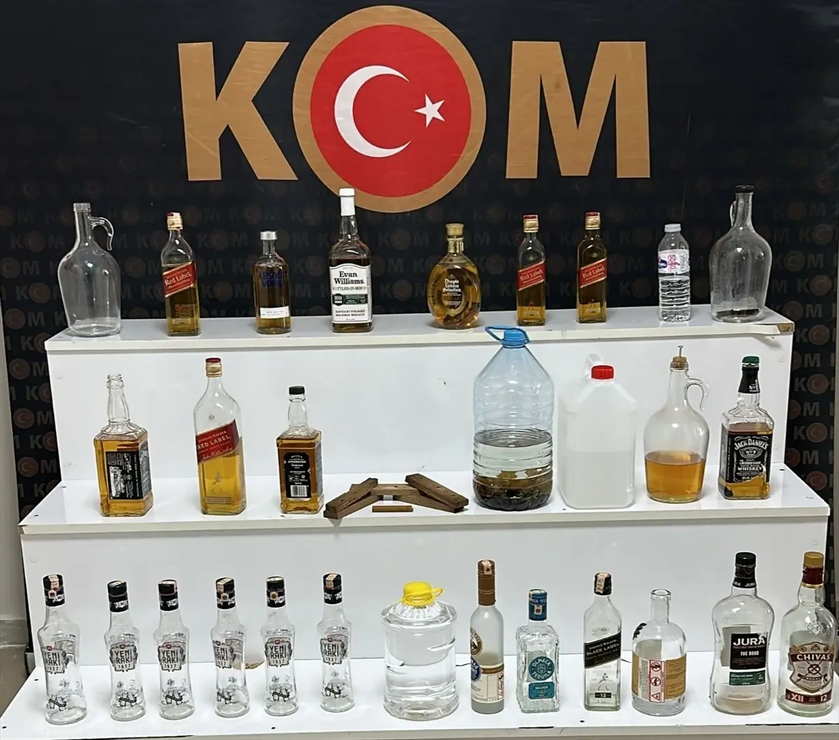 Kırşehir'de 20,25 Litre Sahte İçki ve Etil Alkol Ele Geçirildi