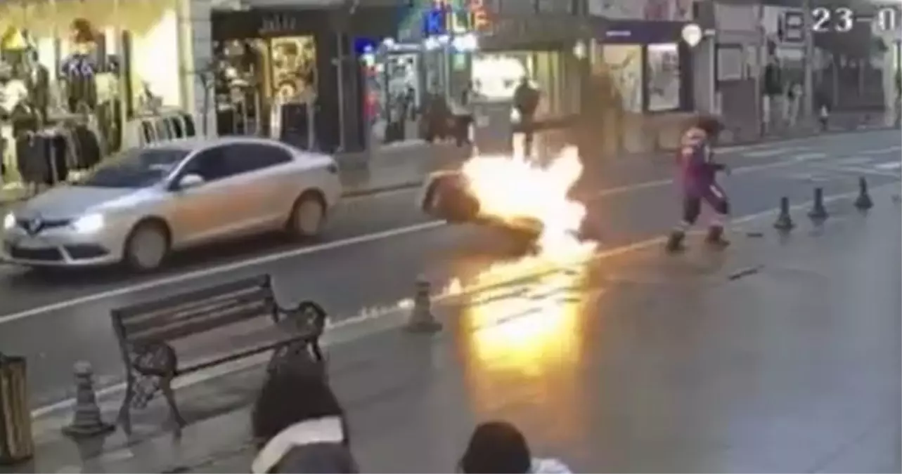 Çorlu’da Seyir Halindeki Motosiklet Aniden Alev Aldı