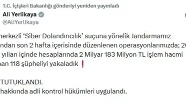 Operasyon sırasında ele geçirilen dijital kanıtlar
