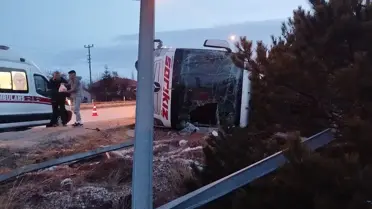 Kaza sonrası otobüs