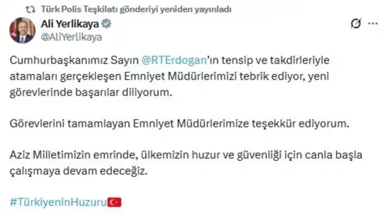 Emniyet müdürleri görev başında