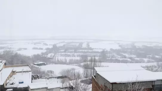 Diyarbakır’ın tarihi bir camisi kar altında