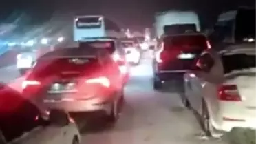 Karla kaplı Gaziantep‑Nurdağı devlet yolu